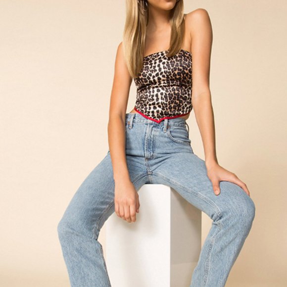 animal print scarf top - Picture 2 of 3